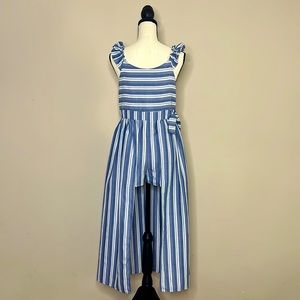 New Striped Walk-Through Romper Girl NWT